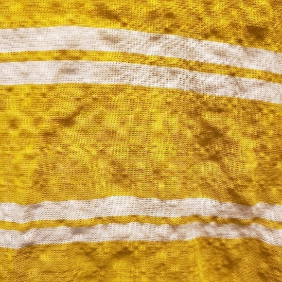 Pixie Market Lagenlook Mustard Yellow Striped Top - Picture 7 of 10